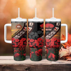 Personalised Remembering ANZAC Lest We Forget Tumbler With Handle Vintage Film Frame Memorial Red Poppy
