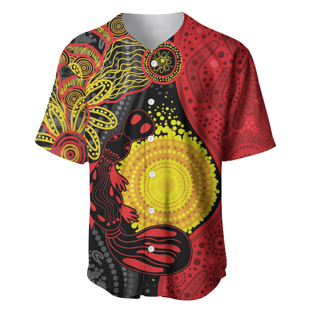 Platypus Aboriginal Art Style Baseball Jersey