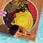 Platypus Aboriginal Art Style Beach Blanket