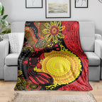 Platypus Aboriginal Art Style Blanket
