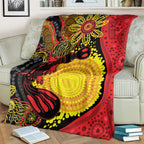 Platypus Aboriginal Art Style Blanket