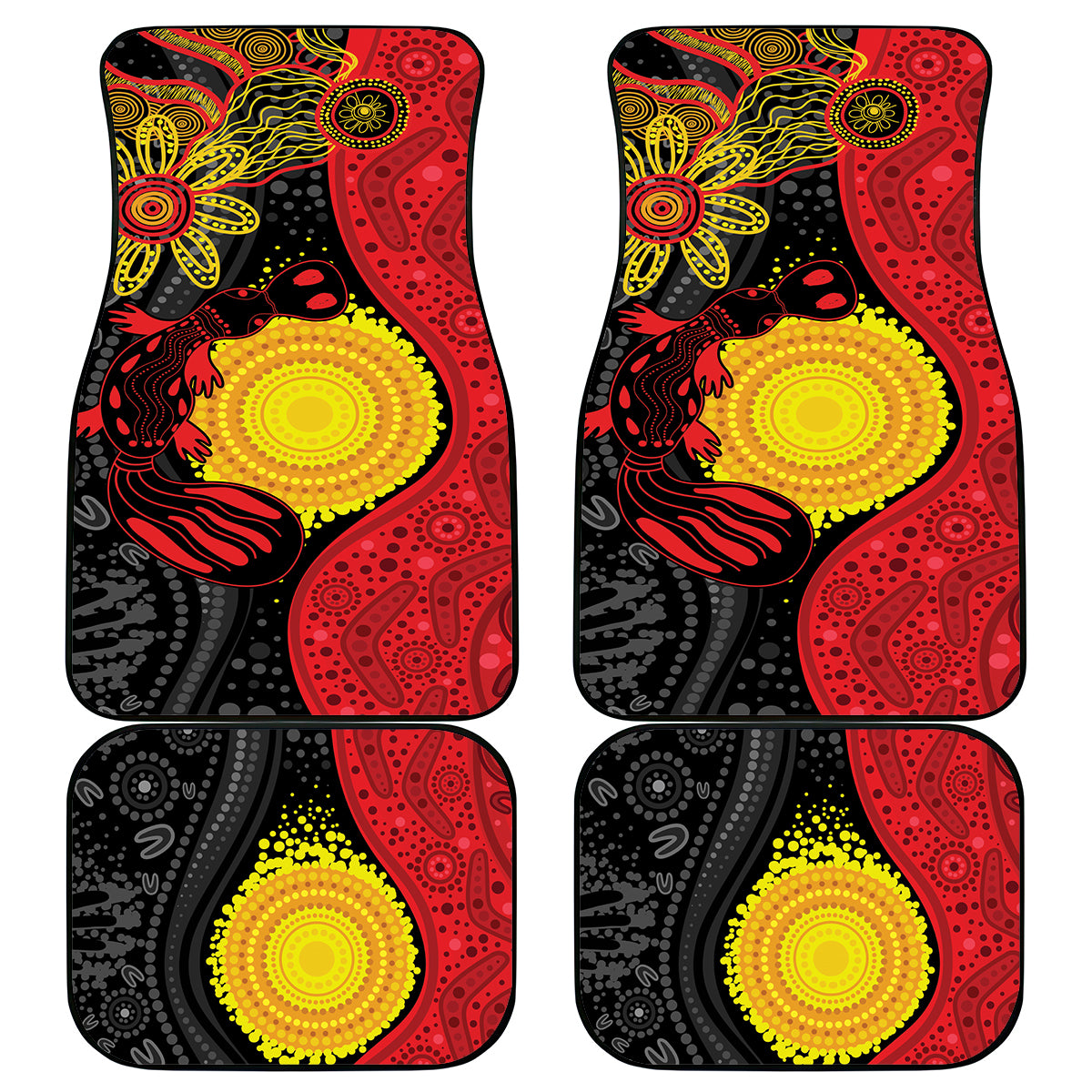 Platypus Aboriginal Art Style Car Mats