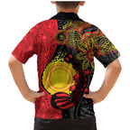 Platypus Aboriginal Art Style Family Matching Mermaid Dress and Hawaiian Shirt
