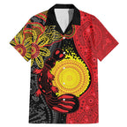 Platypus Aboriginal Art Style Family Matching Mermaid Dress and Hawaiian Shirt