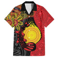 Platypus Aboriginal Art Style Family Matching Off The Shoulder Long Sleeve Dress and Hawaiian Shirt
