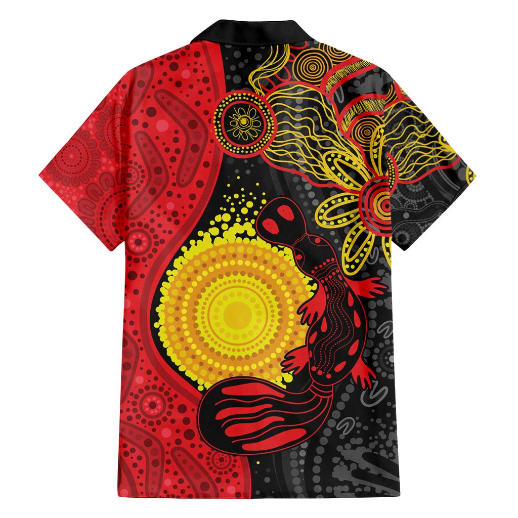 Platypus Aboriginal Art Style Family Matching Puletasi and Hawaiian Shirt