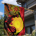 Platypus Aboriginal Art Style Garden Flag