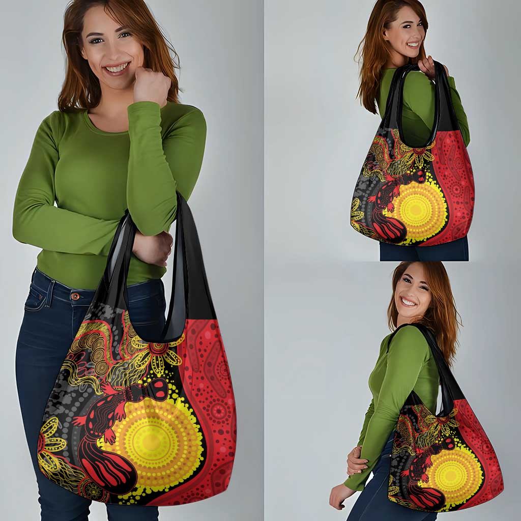 Platypus Aboriginal Art Style Grocery Bag