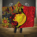 Platypus Aboriginal Art Style Hooded Blanket