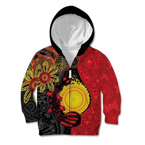 Platypus Aboriginal Art Style Kid Hoodie