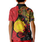 Platypus Aboriginal Art Style Kid Polo Shirt