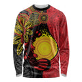 Platypus Aboriginal Art Style Long Sleeve Shirt