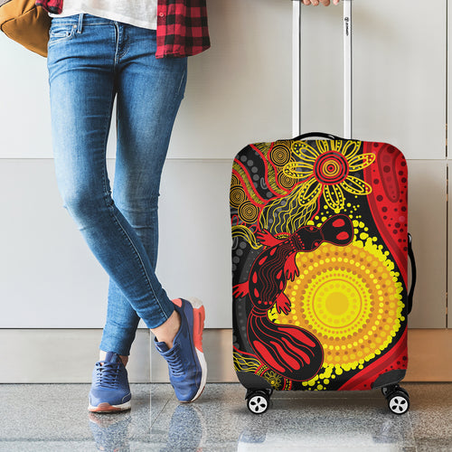 Platypus Aboriginal Art Style Luggage Cover