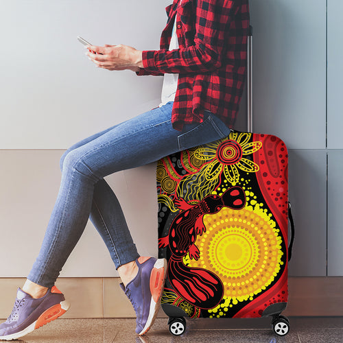 Platypus Aboriginal Art Style Luggage Cover