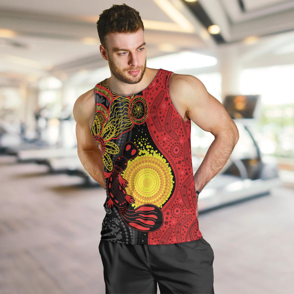 Platypus Aboriginal Art Style Men Tank Top