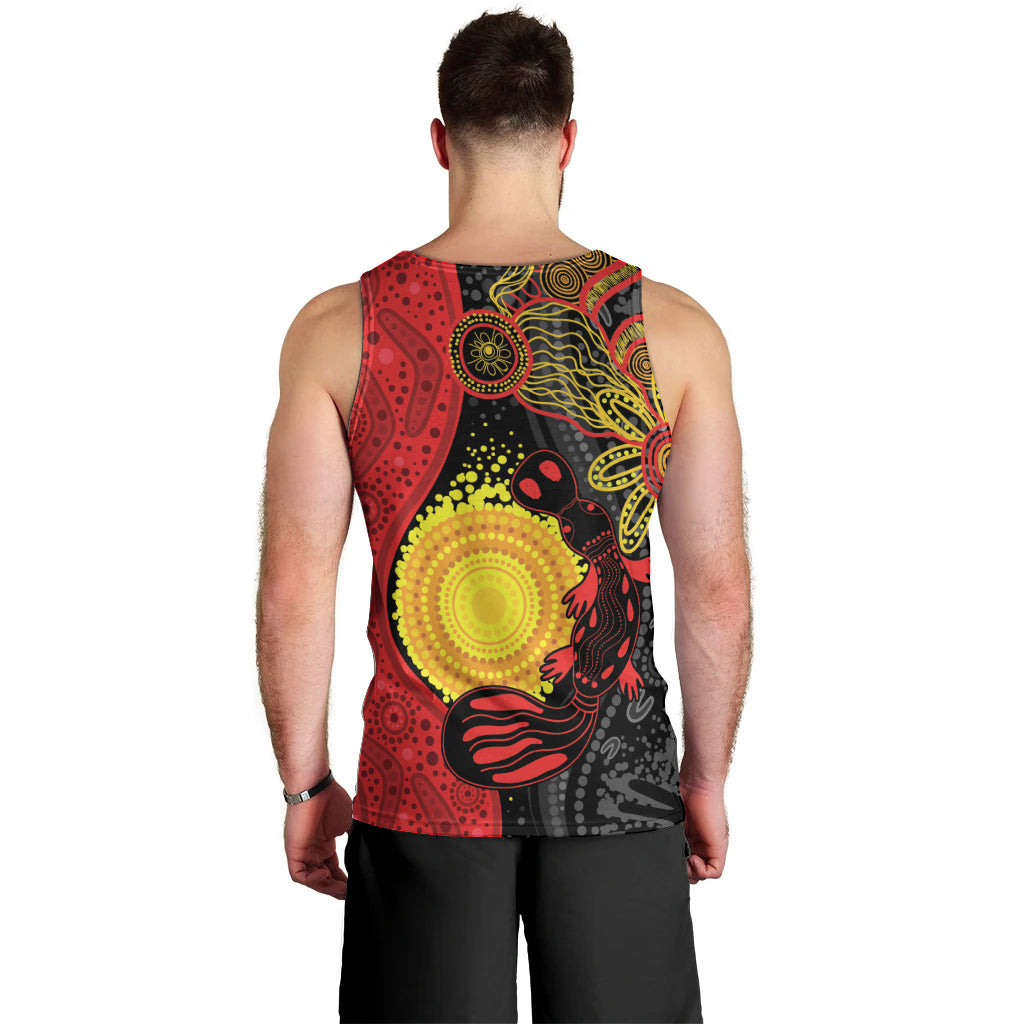 Platypus Aboriginal Art Style Men Tank Top