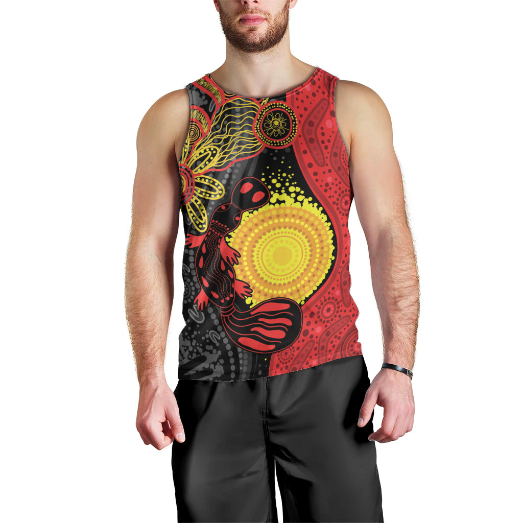 Platypus Aboriginal Art Style Men Tank Top