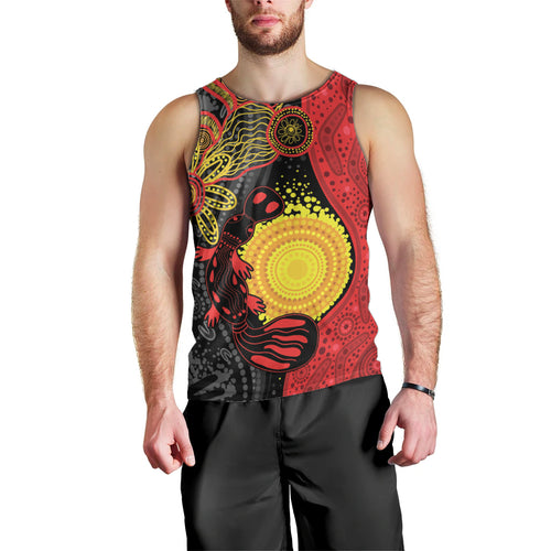 Platypus Aboriginal Art Style Men Tank Top