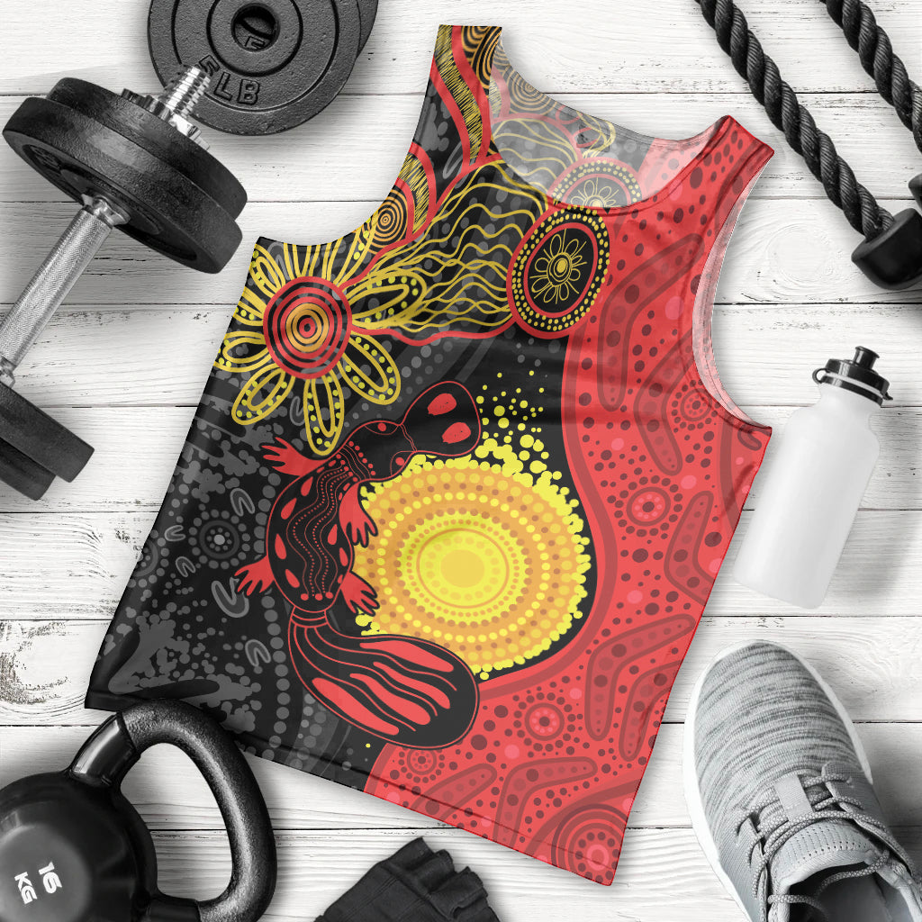 Platypus Aboriginal Art Style Men Tank Top