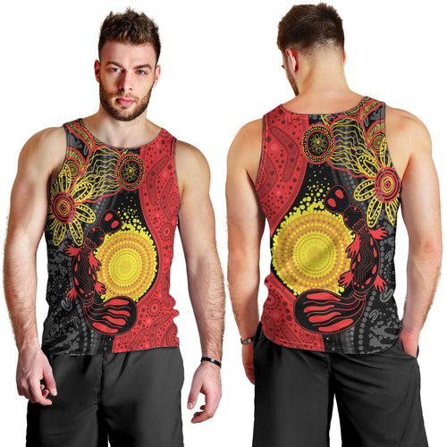Platypus Aboriginal Art Style Men Tank Top