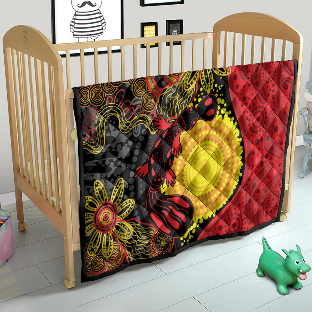 Platypus Aboriginal Art Style Quilt