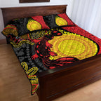Platypus Aboriginal Art Style Quilt Bed Set