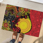 Platypus Aboriginal Art Style Rubber Doormat
