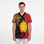 Platypus Aboriginal Art Style Scrub Top - Aussie Hoodie