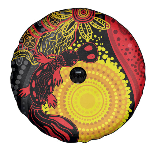 Platypus Aboriginal Art Style Spare Tire Cover