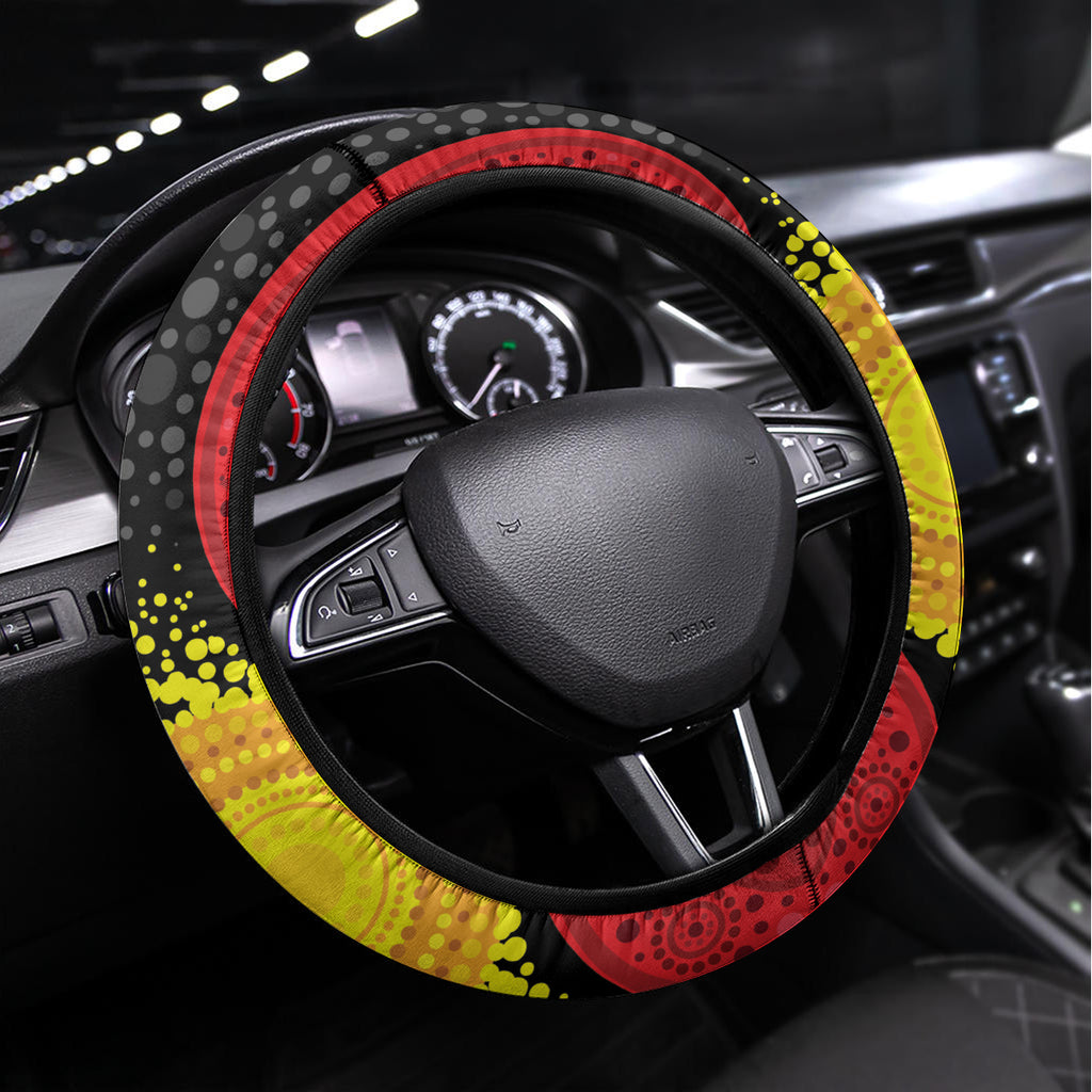 Platypus Aboriginal Art Style Steering Wheel Cover