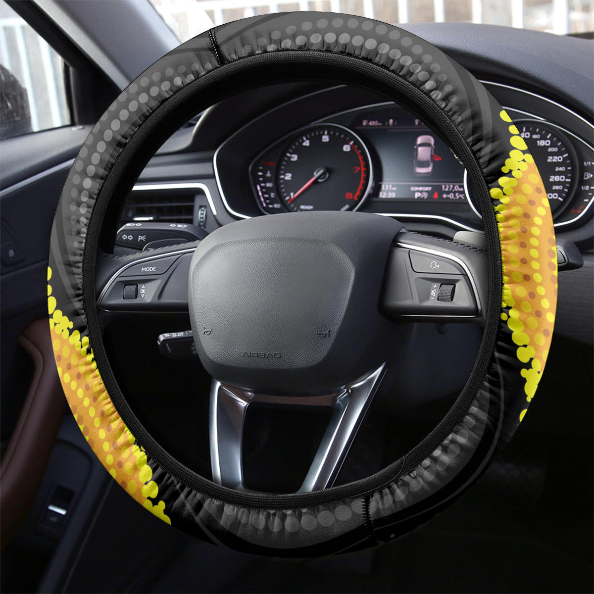 Platypus Aboriginal Art Style Steering Wheel Cover