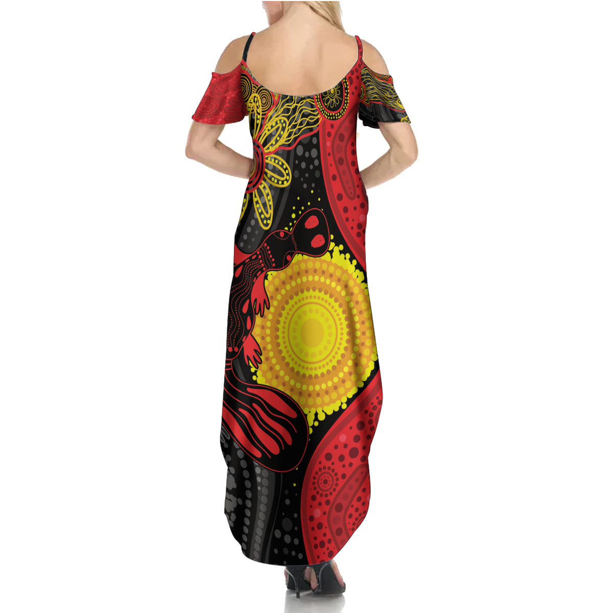 Platypus Aboriginal Art Style Summer Maxi Dress
