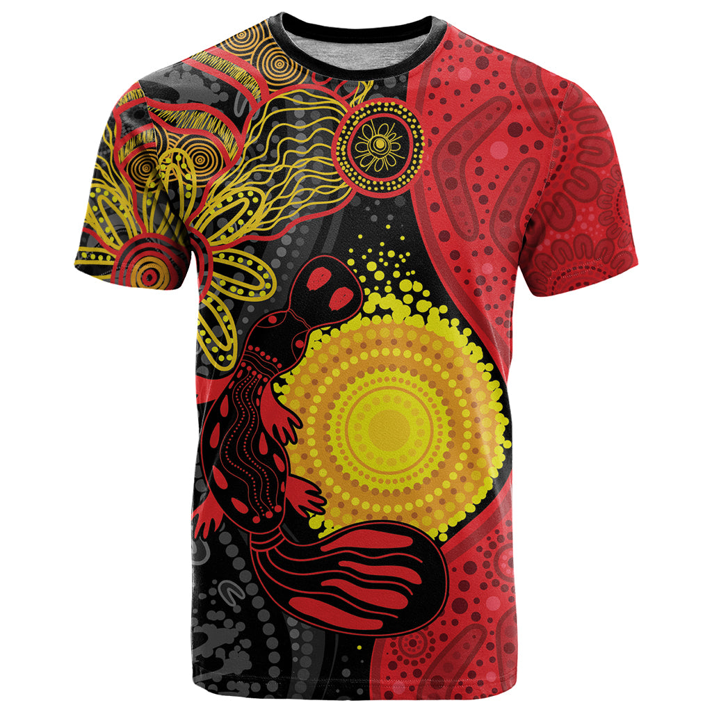 Platypus Aboriginal Art Style T Shirt