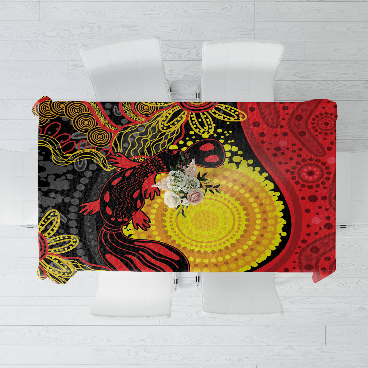 Platypus Aboriginal Art Style Tablecloth