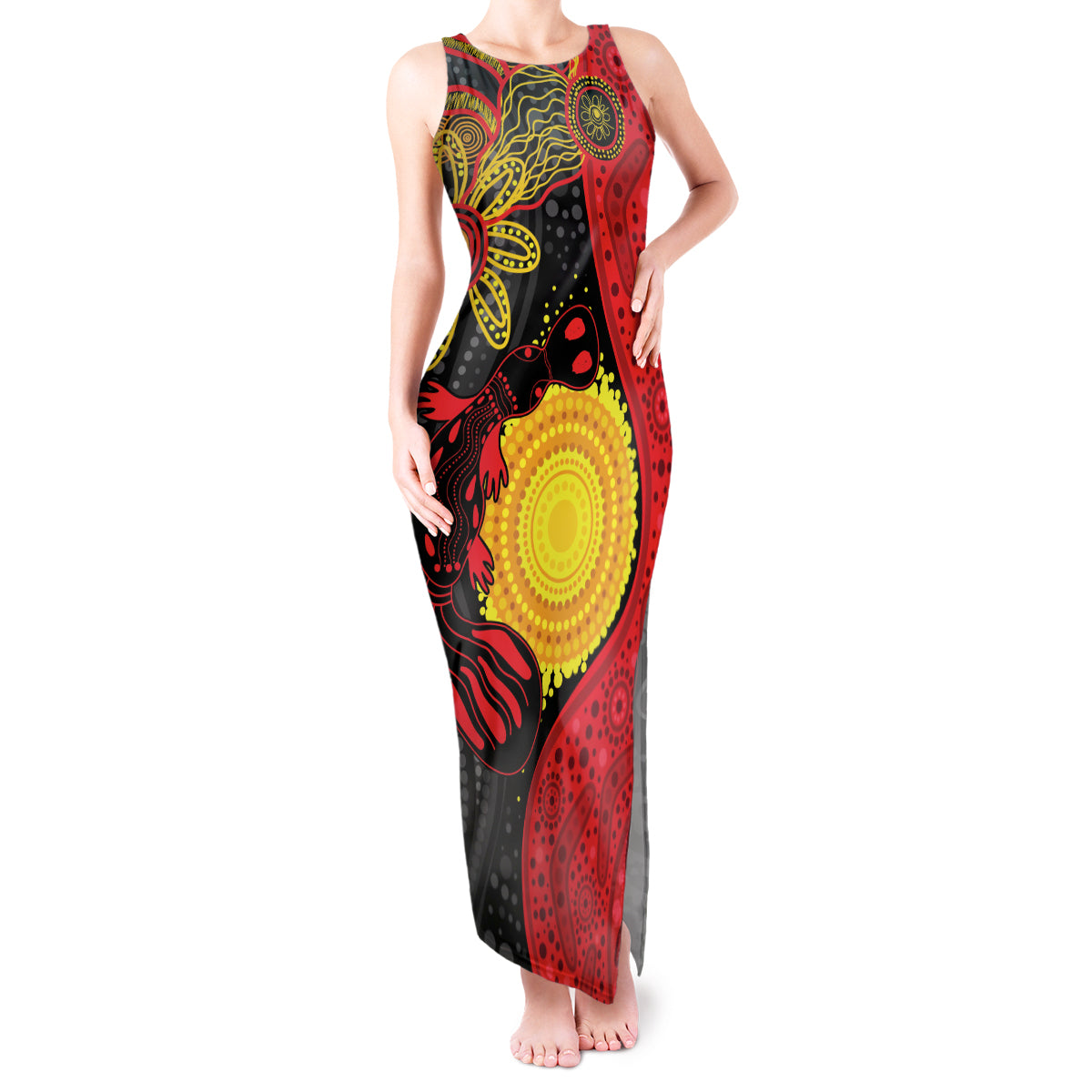 Platypus Aboriginal Art Style Tank Maxi Dress