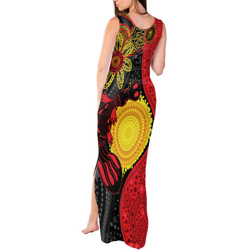 Platypus Aboriginal Art Style Tank Maxi Dress