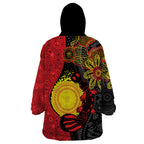 Platypus Aboriginal Art Style Wearable Blanket Hoodie