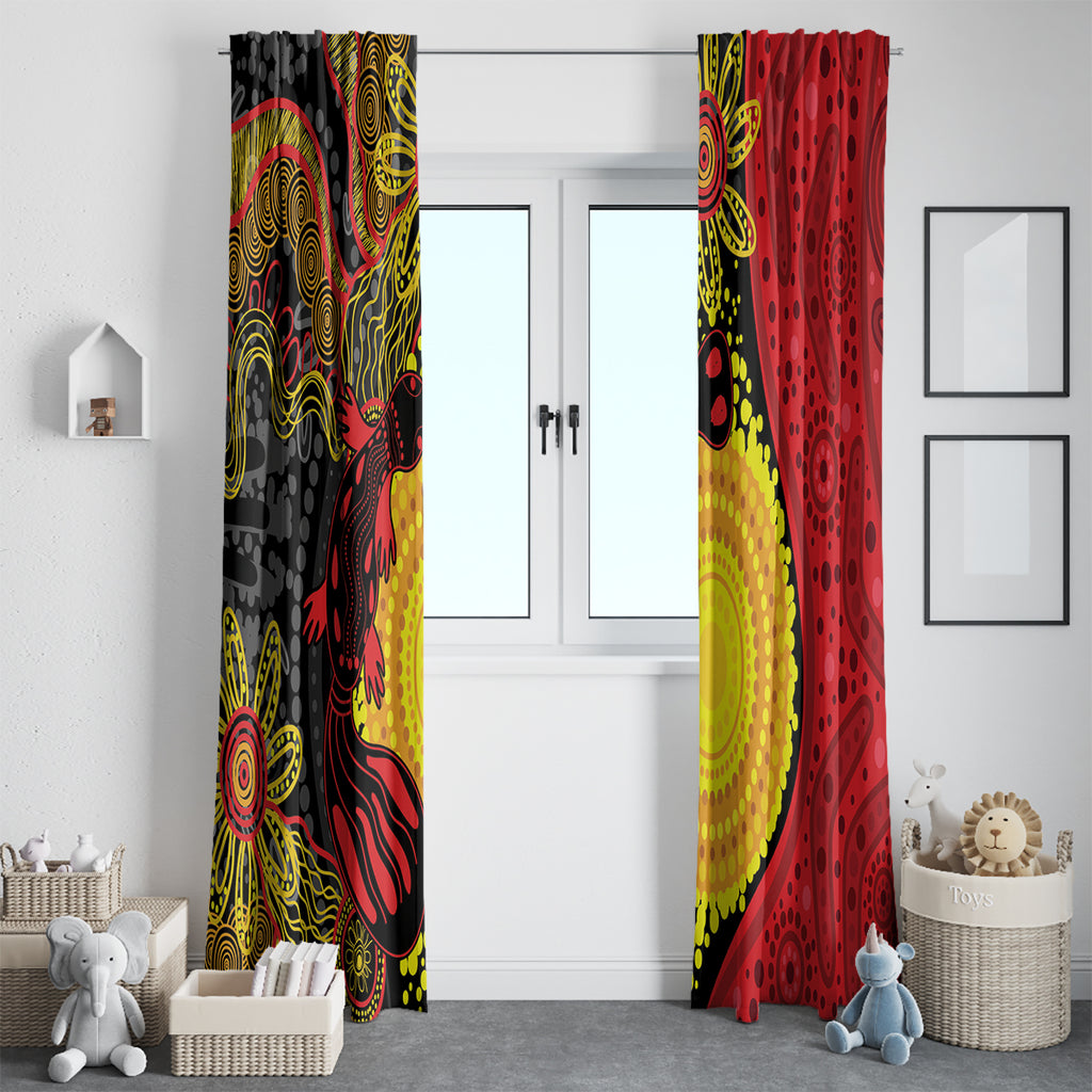 Platypus Aboriginal Art Style Window Curtain
