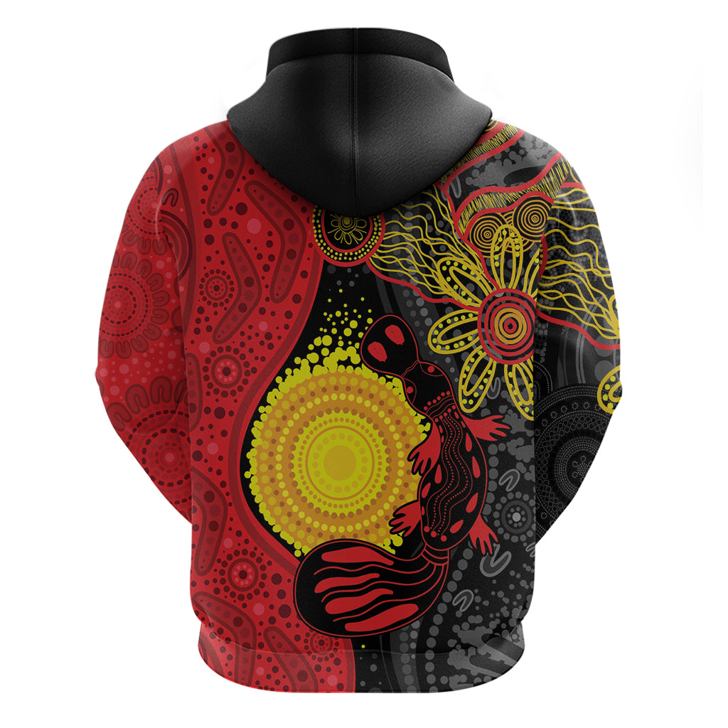 Platypus Aboriginal Art Style Zip Hoodie