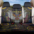 Custom Adelaide Football Back Car Seat Cover With Crow Aboriginal Art Style