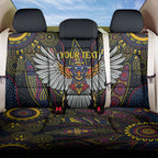 Custom Adelaide Football Back Car Seat Cover With Crow Aboriginal Art Style