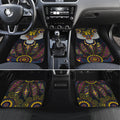 Custom Adelaide Football Car Mats With Crow Aboriginal Art Style