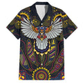 Custom Adelaide Football Family Matching Tank Maxi Dress and Hawaiian Shirt With Crow Aboriginal Art Style