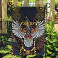 Custom Adelaide Football Garden Flag With Crow Aboriginal Art Style