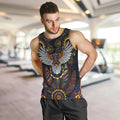 Custom Adelaide Football Men Tank Top With Crow Aboriginal Art Style
