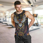 Custom Adelaide Football Men Tank Top With Crow Aboriginal Art Style