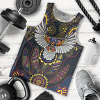 Custom Adelaide Football Men Tank Top With Crow Aboriginal Art Style