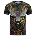 Custom Adelaide Football T Shirt With Crow Aboriginal Art Style