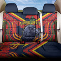 Custom Crows Football ANZAC Back Car Seat Cover Poppy Soldier With Aboriginal Dots Art
