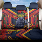 Custom Crows Football ANZAC Back Car Seat Cover Poppy Soldier With Aboriginal Dots Art